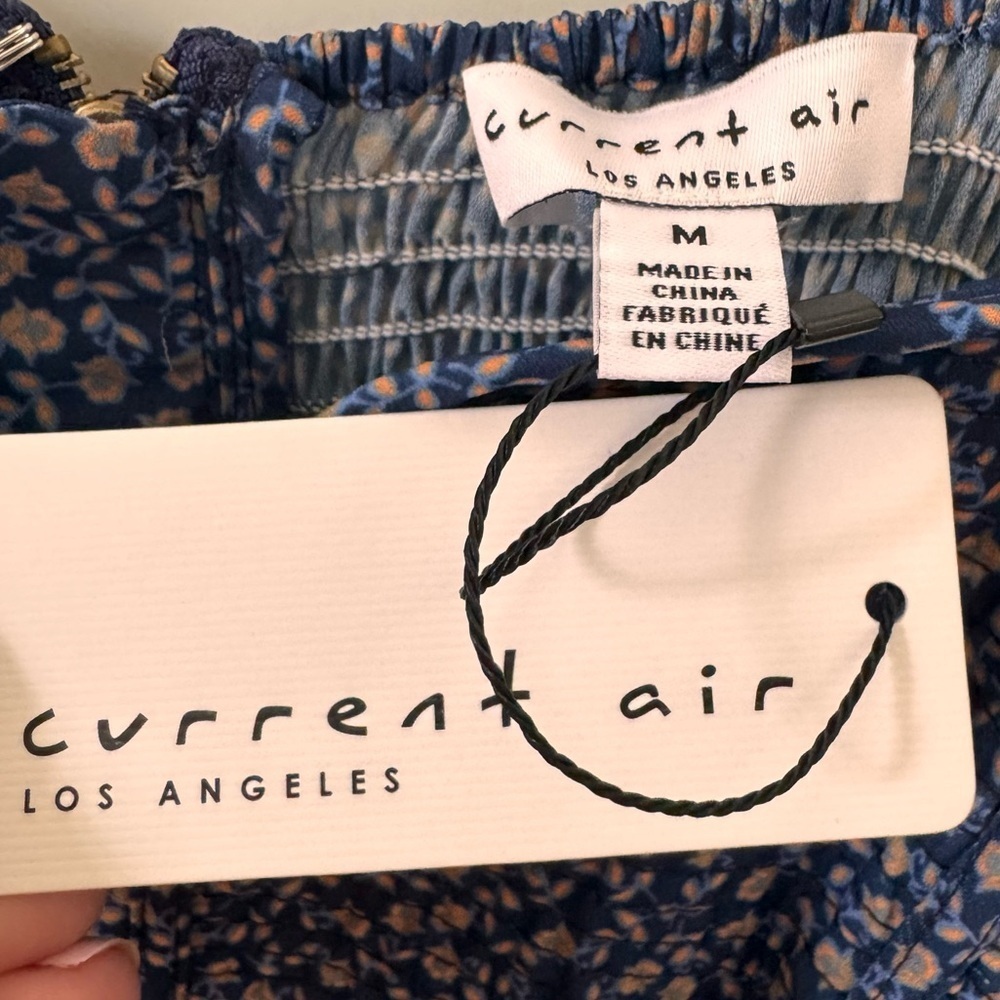 NWT Current Air Quilted Top Maxi Dress in Navy Multi Size Medium - Picture 13 of 14